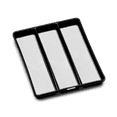 thumbnail image 3 of madesmart 3 Compartment Utensil Tray, Soft-Grip Lining, Nonslip Base, BPA-Free, Carbon/Light Grey, 3 of 3