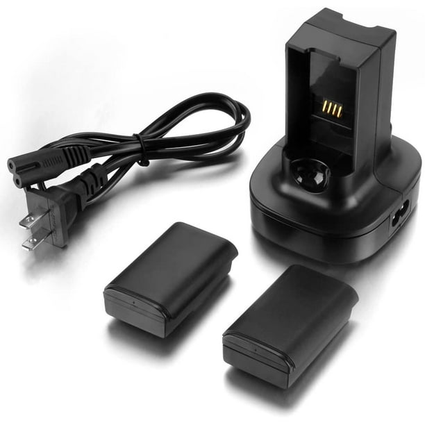 Inspectie Proberen tweedehands 2 Pack Rechargeable Battery Kit for Xbox 360 Wireless Controller, with Dual  Charging Station Dock Charger Stand Base - Walmart.com