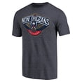 thumbnail image 2 of Men's Heather Navy New Orleans Pelicans Distressed Team Logo Tri-Blend T-Shirt, 2 of 3