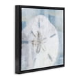 thumbnail image 2 of Stupell Industries Transitional Pastel Blue Sand Dollar Seashell Black Floating Frame Canvas Art, 18 x 18, by Nina Blue, 2 of 7