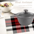 thumbnail image 3 of Tartan Checkered Placemats, Plaid Modern Abstract British Red Black Table Mat Linen Burlap Washable Double-Deck Heat Insulation for Dining Table Kitchen Table Set of 4 (12 x 18 inch), 3 of 6