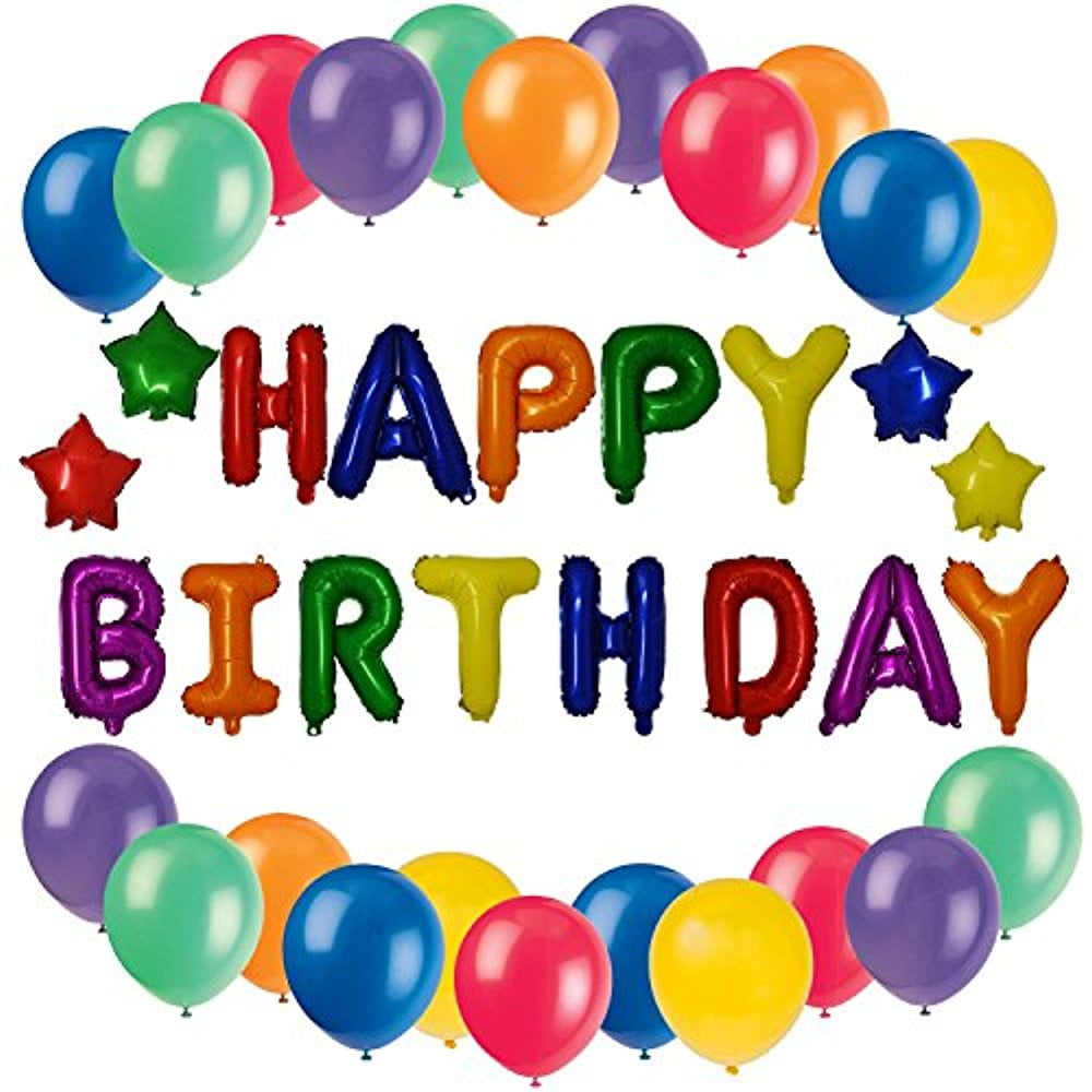 Birthday Party Decor Birthday Alphabet Shaped Multi Color Letters Balloon Decor