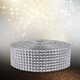 thumbnail image 4 of Rhinestone Mesh Ribbon 3 Colors 8 Rows 10 Yard Trimmable Sparkling Bling Wrap Ribbon for Arts Crafts Party Decorations, 4 of 8