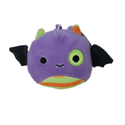Squishmallows Official Kellytoys 3.5 Inch Blaze the Monster Bat Clip On Halloween Edition Ultimate Soft Animal Stuffed Toy