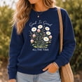 thumbnail image 4 of Jollimate God Is Good All The Time Sweatshirt, Wildflower Christian Graphic Pullover, Faith Hope Sweatshirt Gift for Women, 4 of 6
