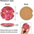 thumbnail image 3 of Coolnut Red Love Heart Car Coasters 2 Pack for Cup Holders, Ceramic Cork Base car Drink Coasters with Finger notches, Car Accessories for Women & Men Home Decor Gifts, 3 of 6