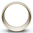 thumbnail image 3 of Pompeii Mens 14K Gold 8mm Comfort Fit Two Tone Wedding Band (,), 3 of 4
