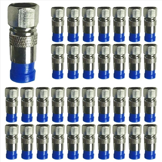 200 Unids Totalmente de Cobre Impermeable 75-5 RG6 Extruido F-Head Cable de TV Británico 24 Conector Universal Blindado A