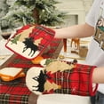 thumbnail image 4 of Kitchen 2PCS Pot Holders, Cotton Pot Holders for Kitchen, Red Pot Holders Heat Pad, Cooking Hot Pads Gloves(Christmas ）, 4 of 5