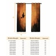 thumbnail image 6 of Fsddascl Halloween Orange Blackout Curtains for Bedroom/Living Room, Thermal Insulated Kitchen Curtains, Witch Castle Moon Tree Bat Horror Grommet Darkening Window Treatment Drapes 27.5"x39"x2, 6 of 6