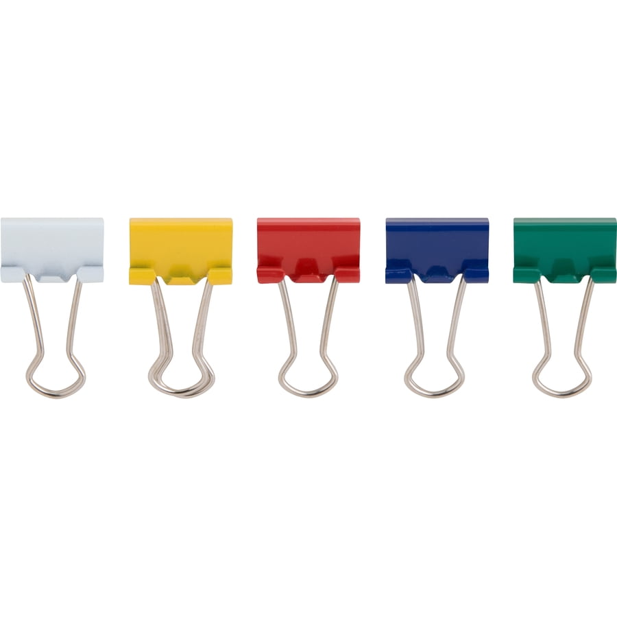 Business Source, BSN65360, Colored Fold-Back Binder Clips, 100 per Pack, Assorted