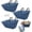 Dark Blue, variant on Hanging feeder trough, fence, livestock feed container,