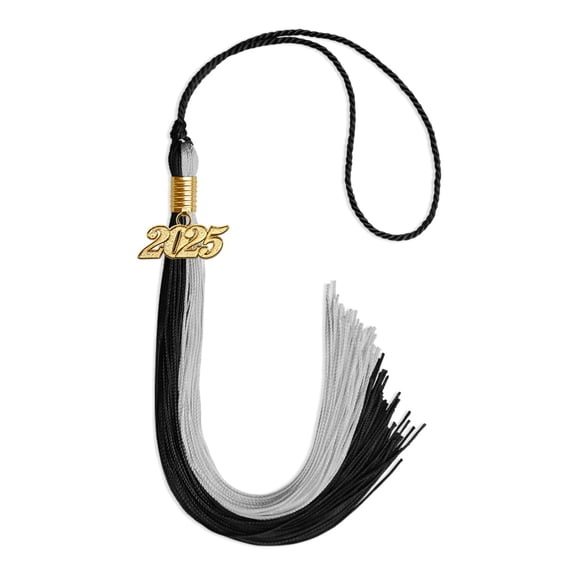 Endea Graduation Black/Silver Graduation Tassel with Gold Date Drop