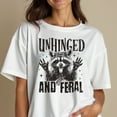 thumbnail image 4 of Unhinged And Feral Tshirt, Funny Raccoon, Rock'n Feral Racoon, Vintage Feral Mom, Funny Sarcastic Quote, Feral Girl Tee, Loose Type Shirt For Women, Soft And Comfortable, 4 of 6