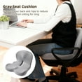 thumbnail image 3 of Car Seat Cushion with Ergonomic Design, Memory Foam Seat Cushion for Lumbar Support, Breathable Fabric, Non-Slip, Ideal for Car and Office Use, 15.7 x 16.9 x 11.4 in, Gray, 3 of 6
