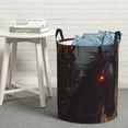 thumbnail image 6 of Susaid Cool Skull Western Cowboy Print Waterproof Oxford Cloth Storage Circular Laundry Hamper BasketCapacity for Home-Medium, 6 of 6