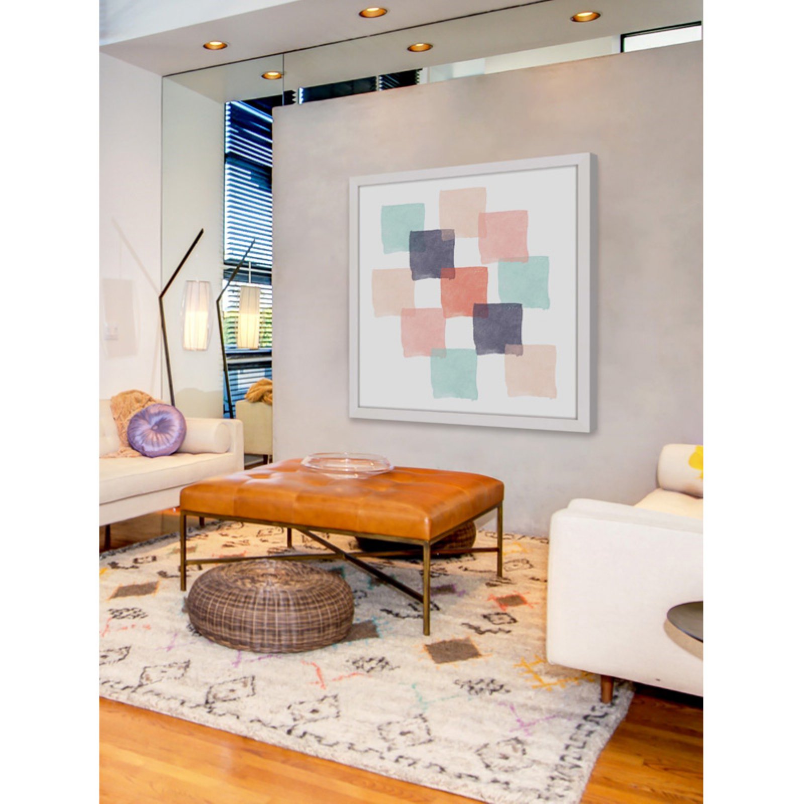 Marmont Hill "Watercolor Squares" by Shayna Pitch Framed Painting Print