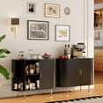 thumbnail image 6 of AISWORD Sideboard Buffet Cabinet with Storage, Adjustable Shelves and Sliding Tambour Door, 40" Black, 6 of 6