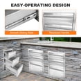 thumbnail image 3 of BeesClover Stainless Steel Outdoor Kitchen Drawers, Flush Mount BBQ Access Drawers with Venting Panel & Handle, Weatherproof for BBQ Island, Patio Grill Station, 3 of 7