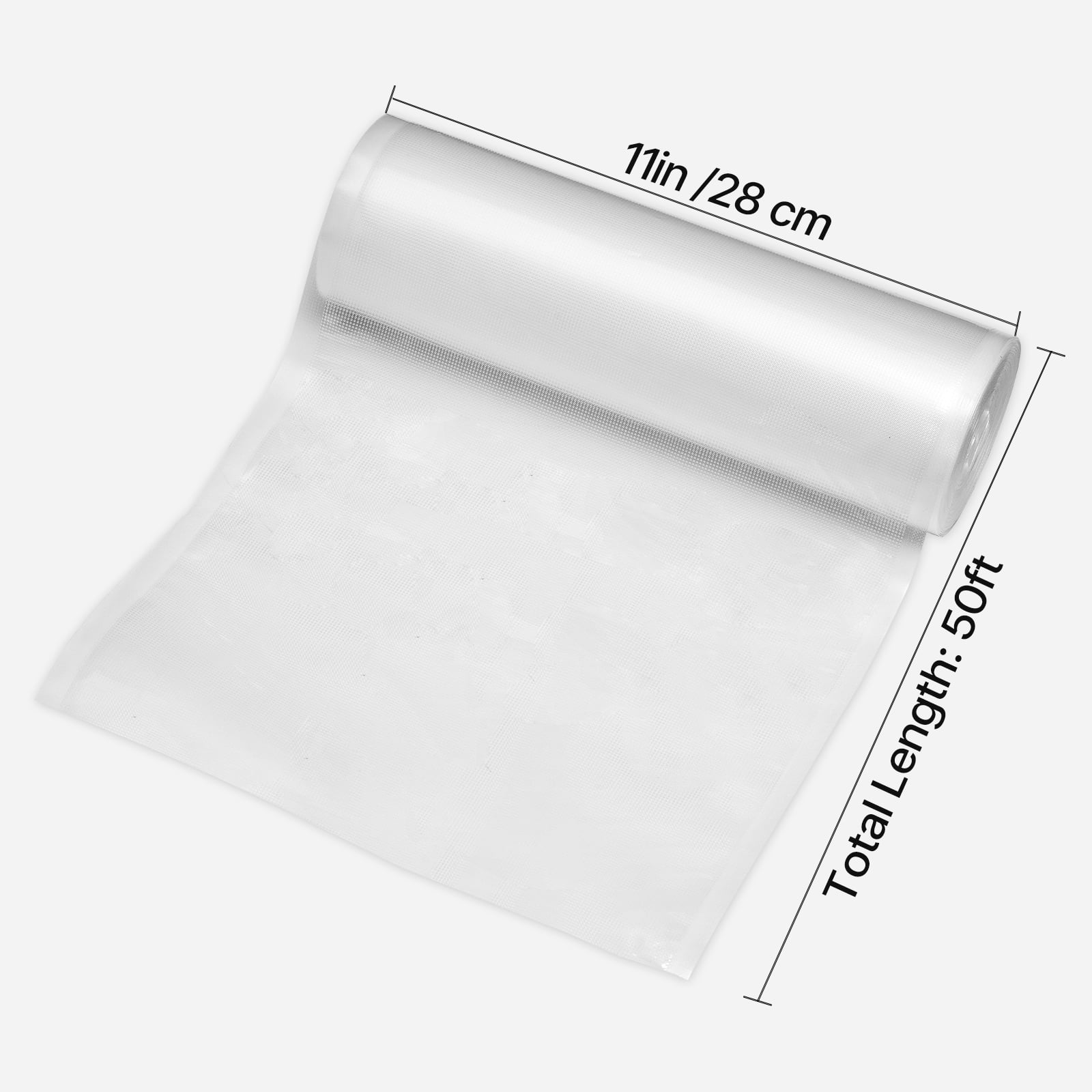 VEVOR Vacuum Sealer Bags, 2 Rolls 11 In x 50 Ft, Non-BPA Food Grade Seal A Meal Bags, Customizable Freezer-friendly Vac Sealing Bag for Food Saver,Food Storage Vacuum Bags for Meal Prep or Sous Vide