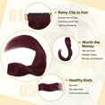 thumbnail image 3 of MY-LADY 10''-24'' 5 Clips in Human Hair Extensions Thick Real Natural Hair Pieces 100% Full Head Remy Hair 16inch #99J Wine red（Thin）, 3 of 8