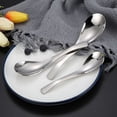 thumbnail image 5 of Raindrops Ergonomic Handle Soup Spoon Stainless Steel Silver 1Pack 5.9 x 1.6 x 0.2in, 5 of 8