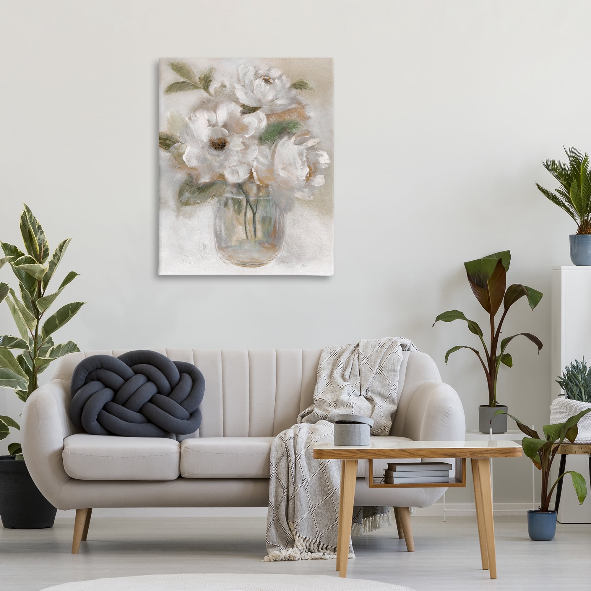 Stupell Industries Brushed Neutrals Bouquet Canvas Wall Art, design by Nan