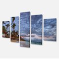 thumbnail image 2 of Long Palm Trees Bent to Beach - Seashore Canvas Art Print, 2 of 3
