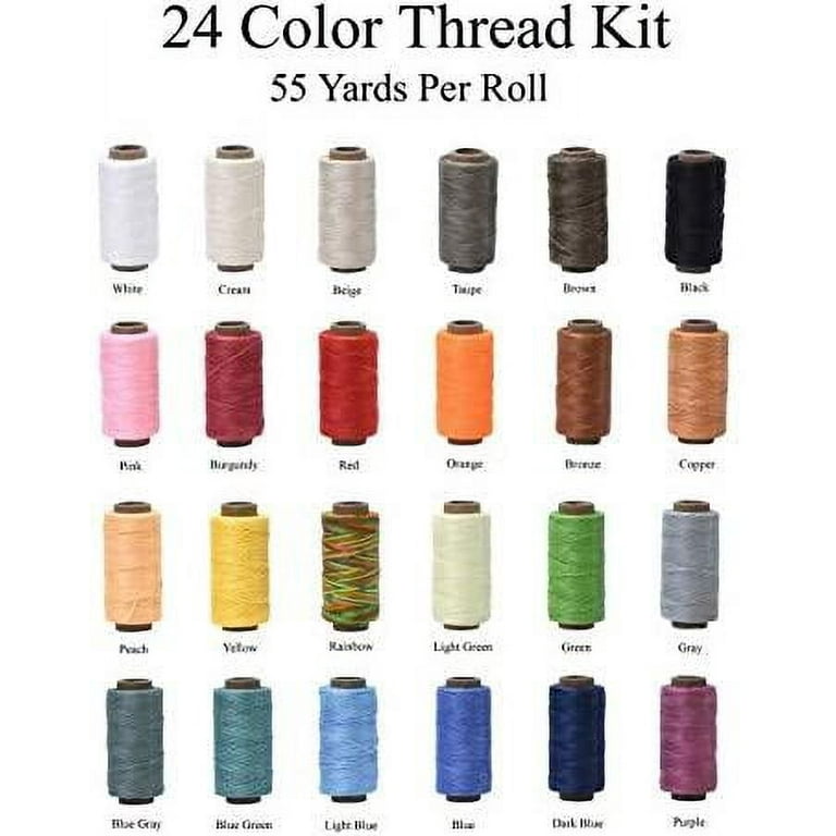 Uxcell Leather Sewing Thread, Waxed Thread, Hand Stitching Thread for Hand Sewing Leather and Bookbinding | Harfington, Dark Brown / 1Pcs