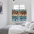 thumbnail image 3 of Light Blue Brown Kitchen Curtains Window Panels, Rustic Farmhouse Dog Paw Vintage Insulated Window Treatment Curtain, Grommet Curtains for Bedroom/Living Room/Bathroom, 2 Piece 52"Wx72"L, 3 of 8