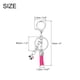 thumbnail image 2 of Llaveros de borlas Uxcell de 5 paquetes, anillos de llavero de borlas de 4" con campana para llaves, billeteras y bolsos, rojo rosa, 2 of 7