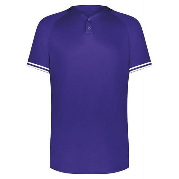 Augusta Sportswear B26134746 Youth Cutter Henley Jersey, White & Royal - Extra Large