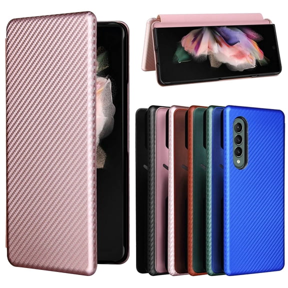 ETFAST Carbon Fiber Leather Wallet Phone Case For Samsung Galaxy Z Fold 5 Fold4 Fold3 Leather Phone case