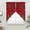 Red Green Yellow, variant on Christmas Tree Swag Curtains for Kitchen/Bedroom/Living Room, Grey Retro Winter Ball Berry Snowflakes Scalloped Curtains 63 Inch Long, Window Swag Topper Curtains Valances 2 Panels Set 36"x63"