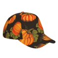 thumbnail image 3 of Naloa Original Classic Low Profile Hat Men Women Baseball Cap Dad Hat Adjustable Unconstructed Orange Pumpkin Print Cap, 3 of 9