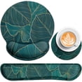thumbnail image 1 of -in- Mouse Pad with Wrist Rest Set Wrist Support Mouse Pad+Keyboard Gel Wrist Rest+Cup Pad Ergonomic Mouse Pad Relieving Wrist Pain Base Computer Mouse Pad for Home Office Games Galaxy, 1 of 7