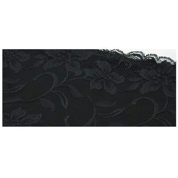 LABSERRON 1Set Lace Strapless No-padded Bandeau Tube Tops Bra for Women Girls in Black