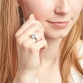 thumbnail image 2 of Spot Jewel Elegant 2.3 Ct Round Cut Diamond Solitaire Engagement Ring - 14K White Gold Plated Lab-Created Simulated Diamond - Gorgeous Prong Setting for Women - Ideal for Celebration, Anniversary, 2 of 5