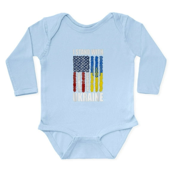 CafePress - Ukrainian Lover I Stand With Ukraine Body Suit - Long Sleeve Cotton Baby Bodysuit