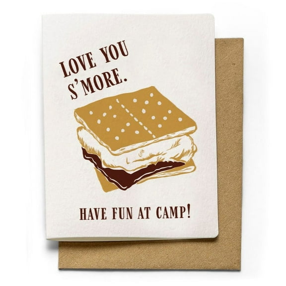 Love You S'more Greeting Card – Fun Camp Inspiration – Blank Inside for Personalized Messages – Perfect for Friends and Family