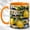 Orange, variant on Lemon Branch Coffee Mug, Coastal Fruit Mug, Ceramic 11 oz