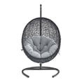 thumbnail image 5 of Modway Encase Sunbrella® Swing Outdoor Patio Lounge Chair in Black Gray, 5 of 8