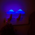 thumbnail image 4 of 2 piezas de luz nocturna con Control de luz de seta, luz nocturna con Sensor de luz Led azul, lámpara de mesita de noche, toma de Control de luz, luz nocturna Feliz Sencillez, 4 of 4