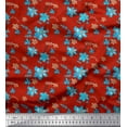 thumbnail image 1 of Soimoi Cotton Poplin Fabric Leaves & Floral Print Sewing Fabric Yard 56 Inch Wide, 1 of 3