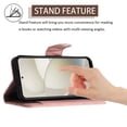thumbnail image 4 of for Motorola Moto G Power 5G 2024 Wallet Case, Elegant Card Holder Cash Slot PU Leather Kickstand Shoulder Strap Shockproof Protective Flip Women Girls Case Cover for Moto G Power 5G 2024, Coralpink, 4 of 6