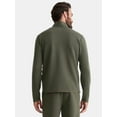 thumbnail image 2 of Athletic Works Men's and Big Men's Fusion Double Knit Quarter Zip Sweatshirt Jacket, Sizes S-3XL, 2 of 4