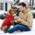 thumbnail image 6 of YYDENG Soft Polyester Dog Hooded Sweater, Warm Leg‑Less Pullover Knit Coat, Cold‑Weather Outfit Indoor Outdoor Cold‑Weather Apparel for Medium and Large Size Dogs, 6 of 8