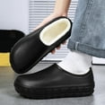 thumbnail image 3 of Women's Men's Garden Shoes with Fleece Lined Waterproof Non Slip Winter Chef Kitchen Clogs Warm Fuzzy Slippers for Indoor And Outdoor, 3 of 7