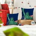 thumbnail image 5 of Boovnll 4th of July Pillow Covers 18x18 - Red White Blue Stars Stripe Flag Throw Pillow Covers, Linen Patriotic Pillow Covers for Memorial Day Home Sofa Couch Decor, 4th of July Decorations, 5 of 6