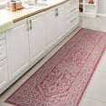 thumbnail image 4 of JONATHAN Y SANTA MONICA 2 x 10 Runner Rug, Sinjuri Medallion Textured Weave - Fuchsia/Light Gray, SMB101G-210, 4 of 4